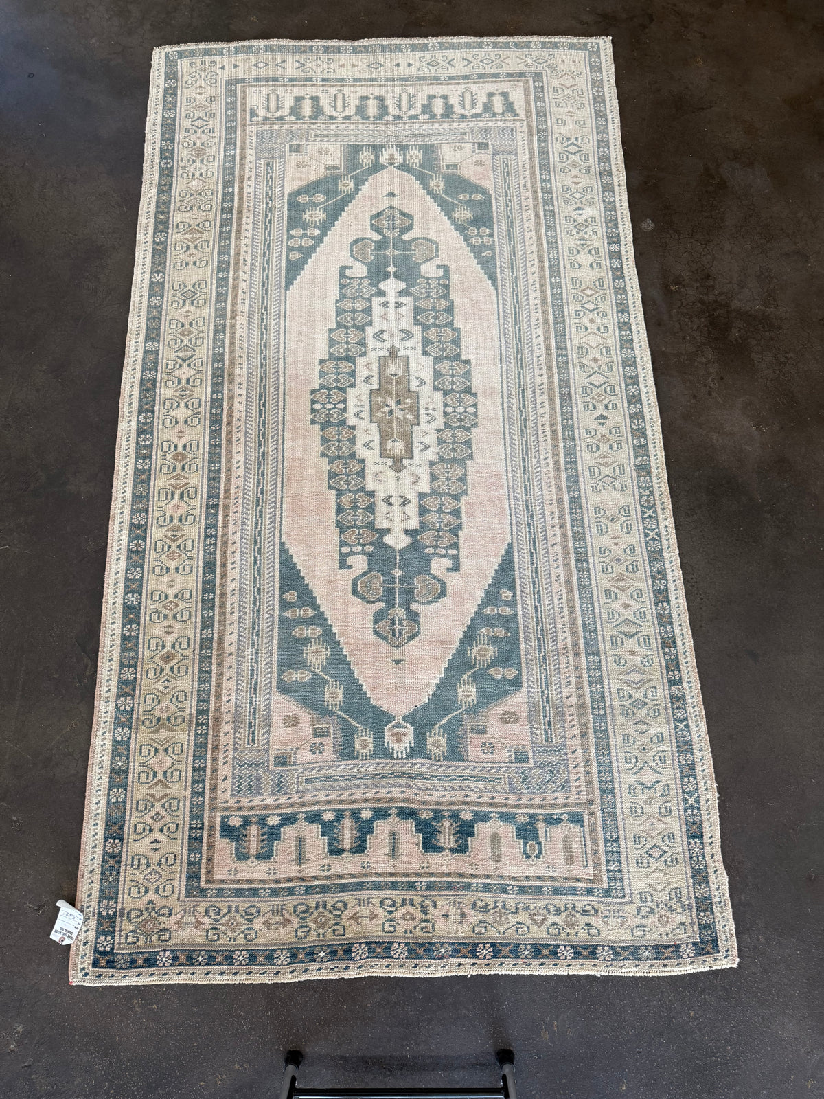 Natural Turkish vintage rug