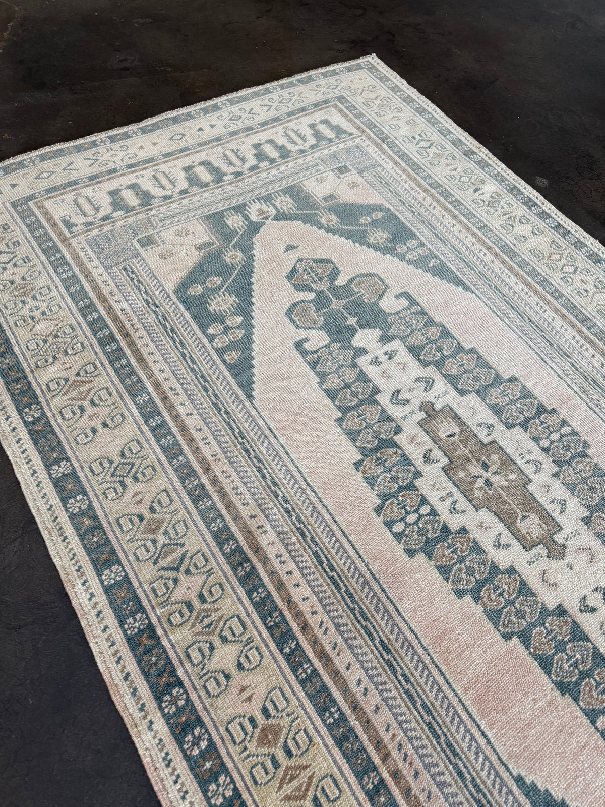 Natural Turkish vintage rug