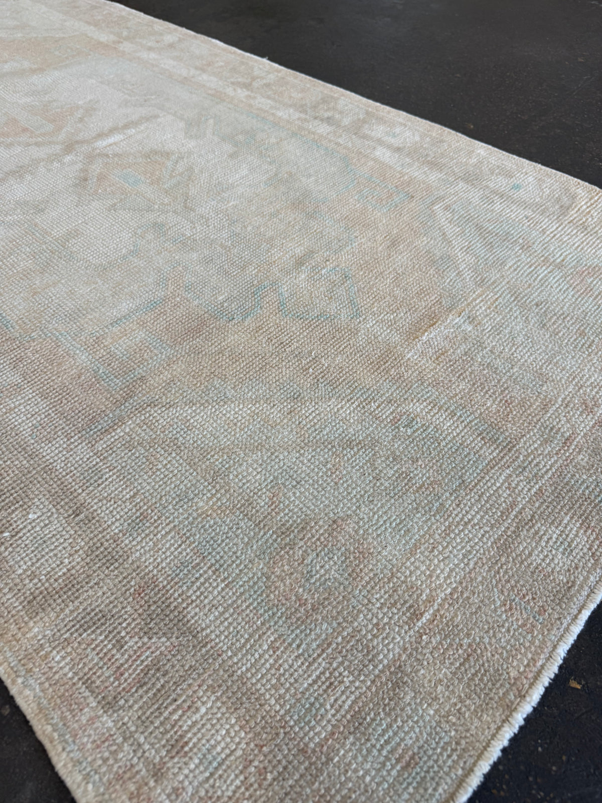 Natural vintage Turkish rug