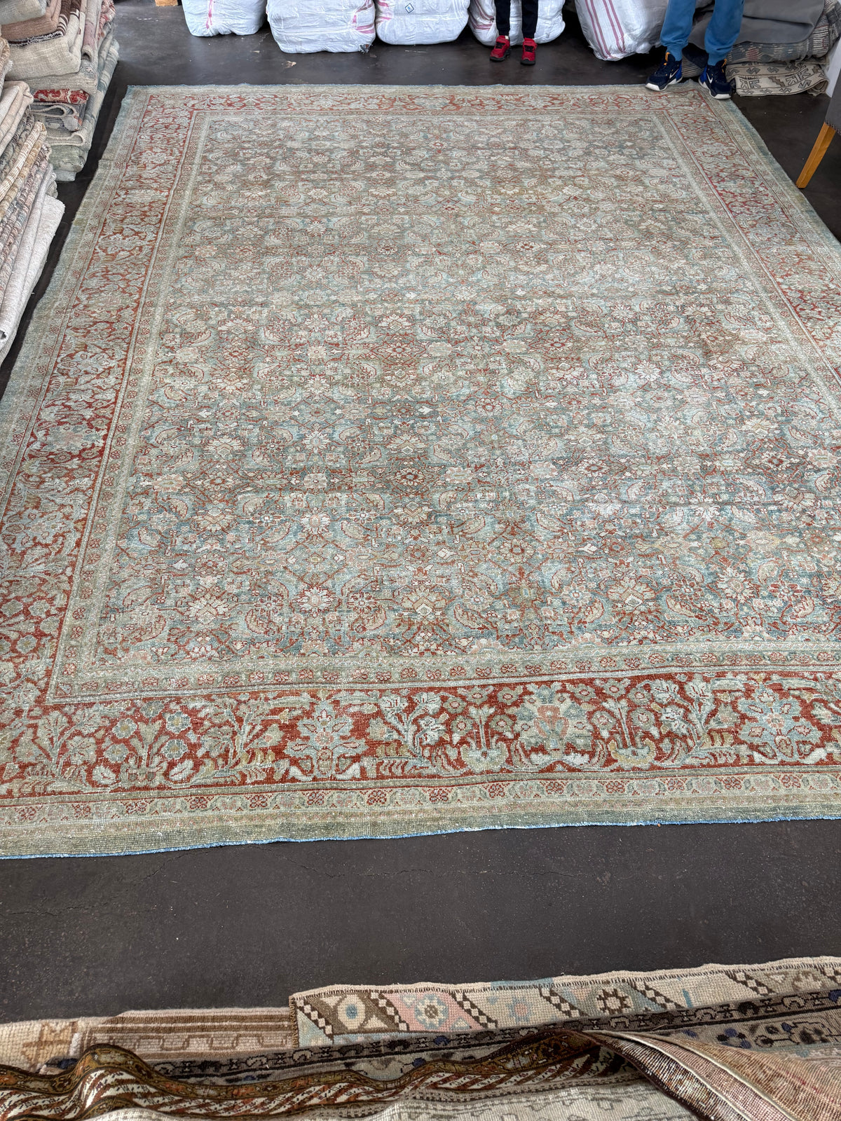 Antique persian Mahal rug