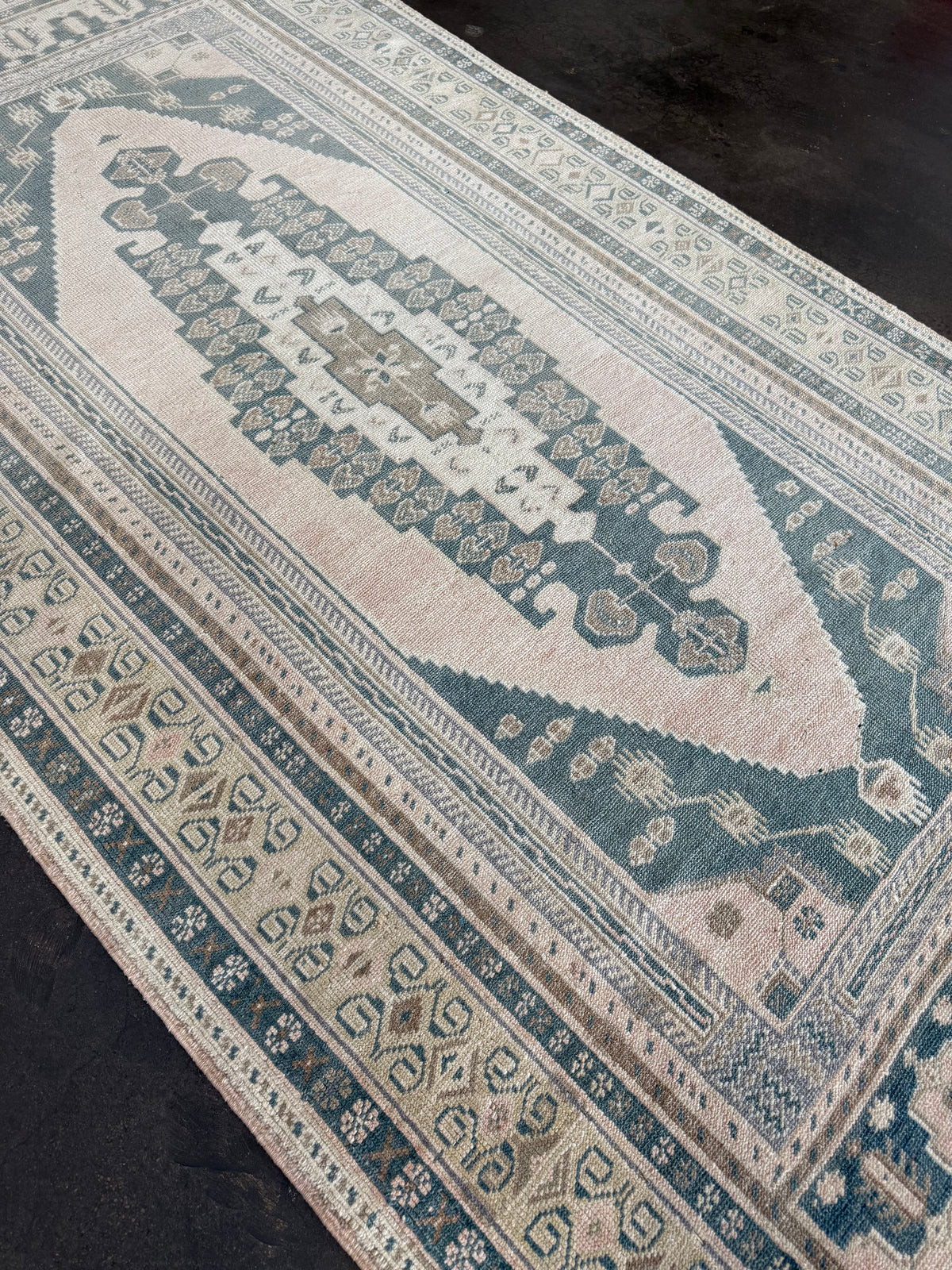 Natural Turkish vintage rug