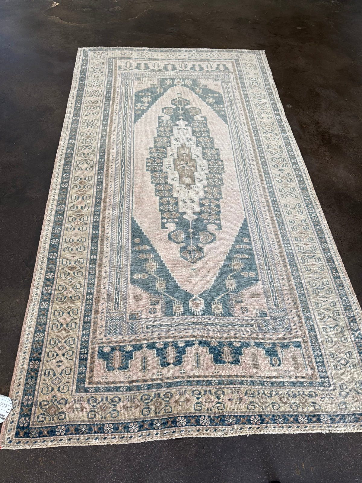 Natural Turkish vintage rug