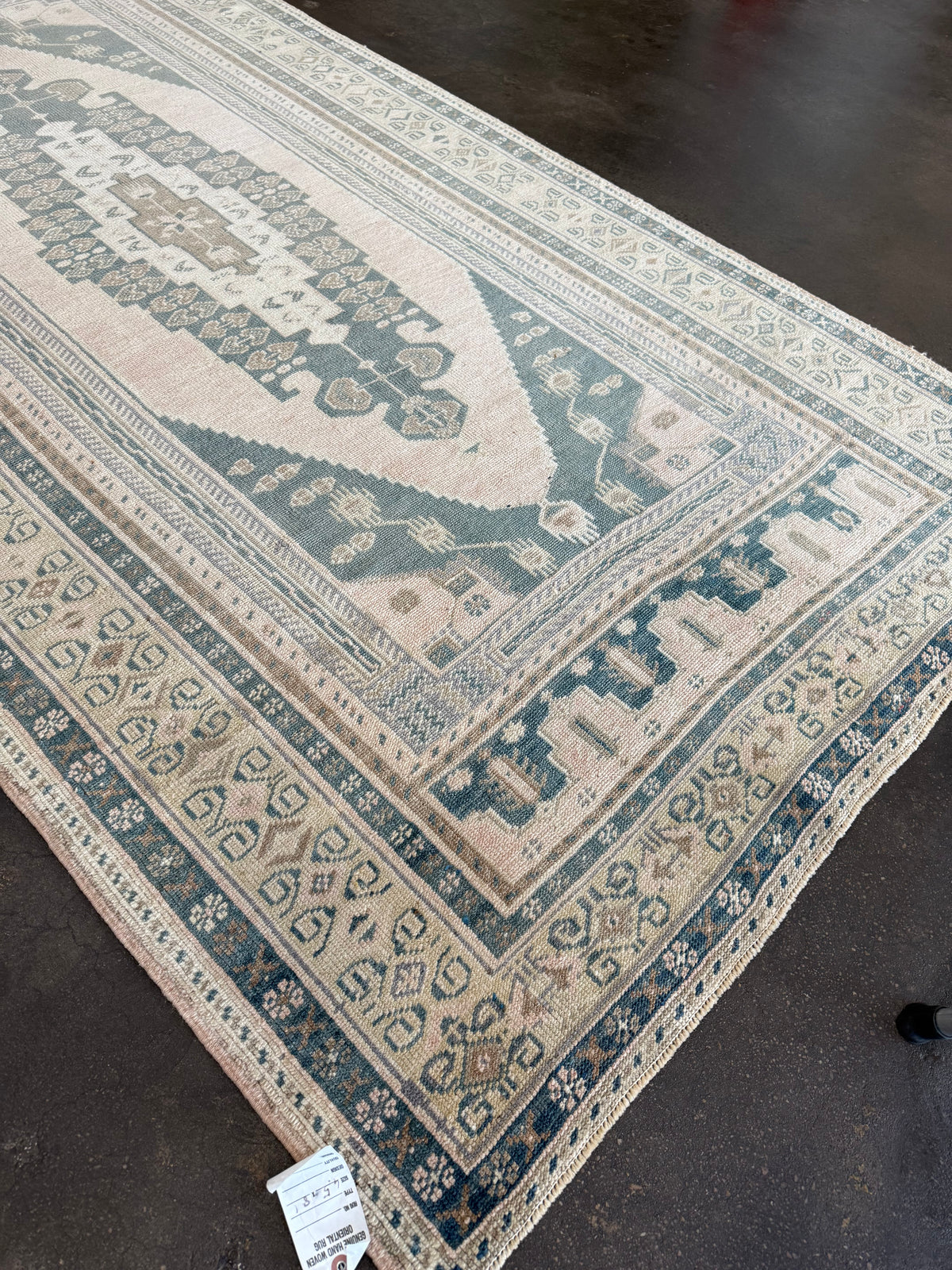 Natural Turkish vintage rug